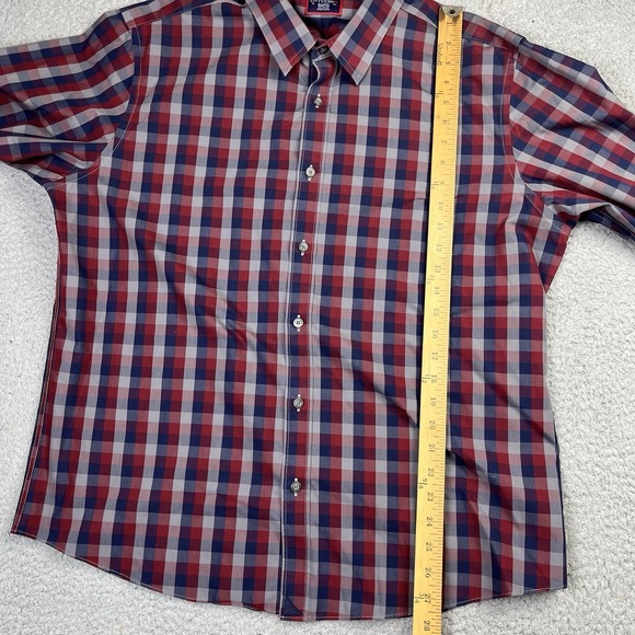 Untuckit Plaid Long Sleeve Button Down Shirt Men's Size XL Wrinkle Free - Picture 5 of 7